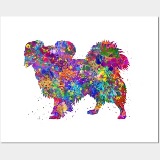 Papillon dog watercolor Posters and Art